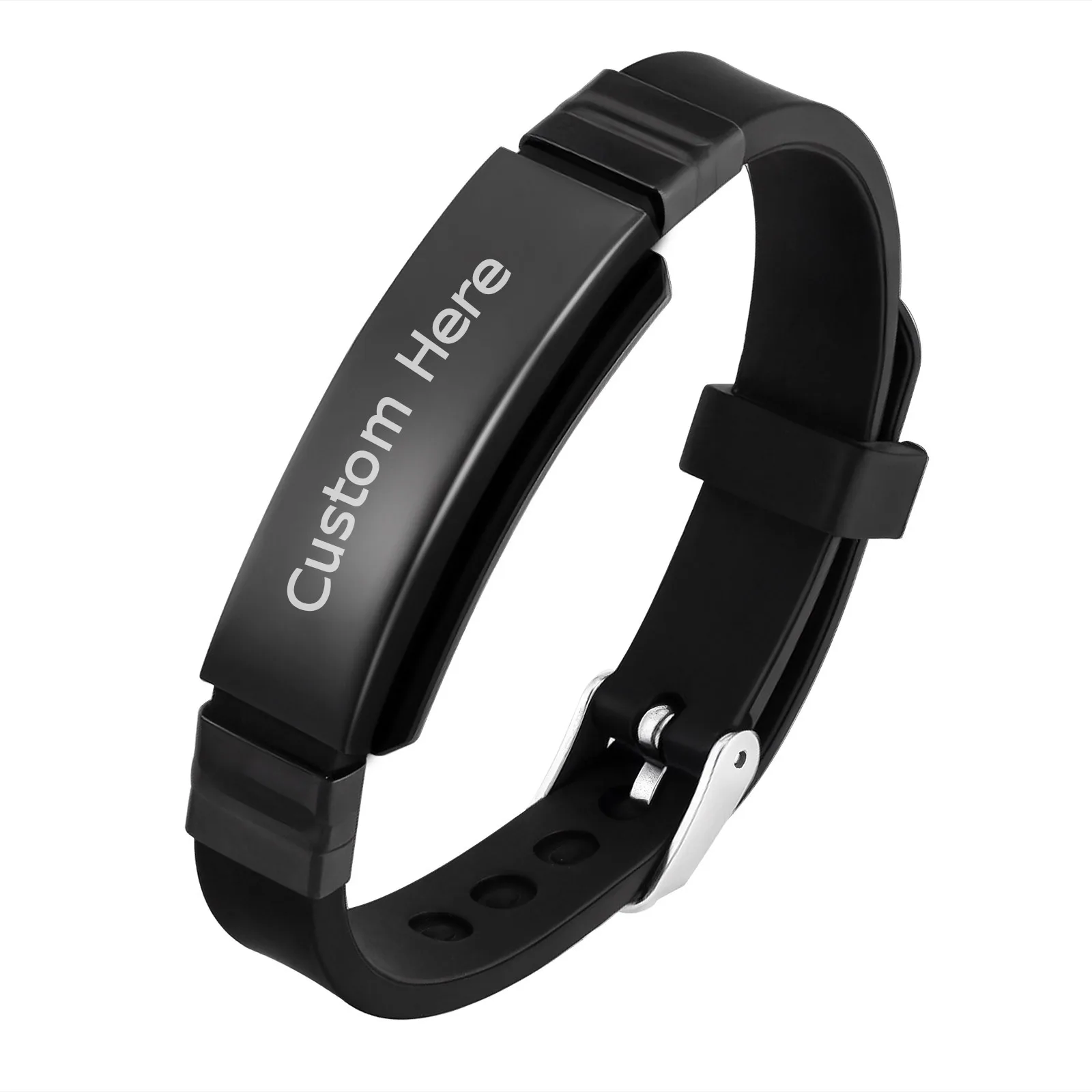 Vnox Free Engrave Silicone Strap Stainless Steel Curved Plate Bracelet for Men, Adjustable Wristband Personalized Jewelry Gifts
Vnox Free Engrave Silicone Strap Stainless Steel Curved Plate Bracelet for Men, Adjustable Wristband Personalized Jewelry Gifts