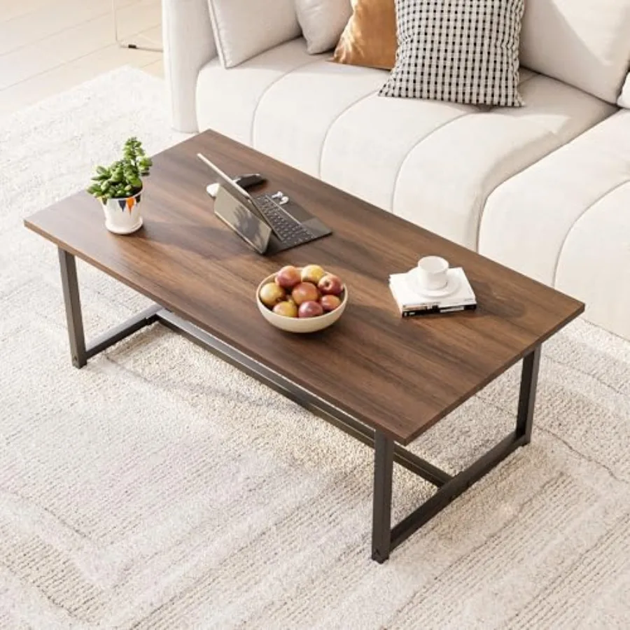 35.4" Rectangular Coffee Table for Living Room, Modern Industrial Style Coffee Table Center Table with Metal Frame for Small Sp
35.4" Rectangular Coffee Table for Living Room, Modern Industrial Style Coffee Table Center Table with Metal Frame for Small Sp