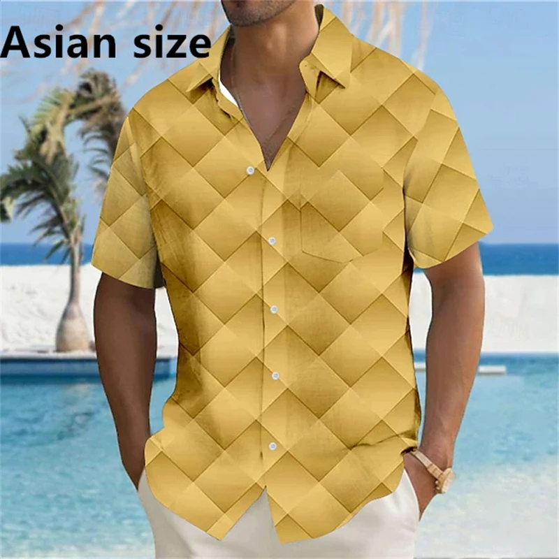 Новая модная гавайская рубашка с геометрическим узором для мужчин, красочные полоски, с 3D принтом, с короткими рукавами, летние рубашки Aloha, блузки, топы
Новая модная гавайская рубашка с геометрическим узором для мужчин, красочные полоски, с 3D принтом, с короткими рукавами, летние рубашки Aloha, блузки, топы