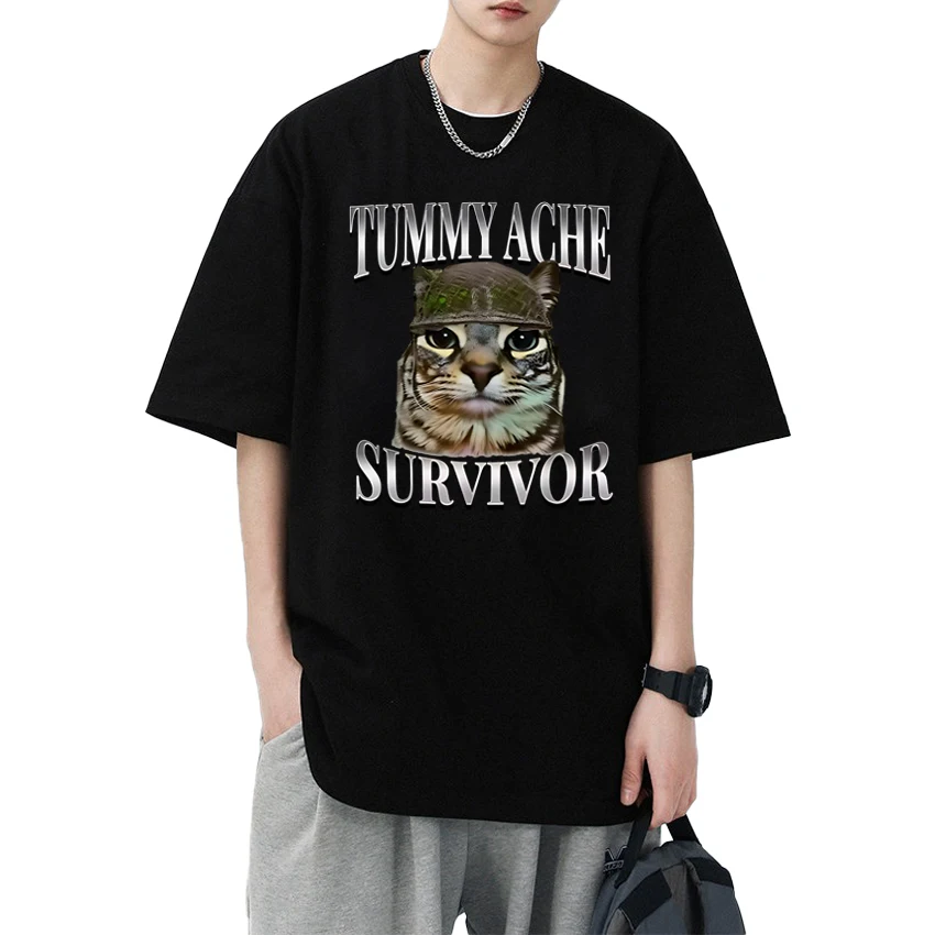 Funny 2025 Tummy Ache Survivor Cat Meme Tee shirt Summer Men Women 100% Cotton Hip Hop Top short sleeve t-shirts Unisex clothing
Funny 2025 Tummy Ache Survivor Cat Meme Tee shirt Summer Men Women 100% Cotton Hip Hop Top short sleeve t-shirts Unisex clothing