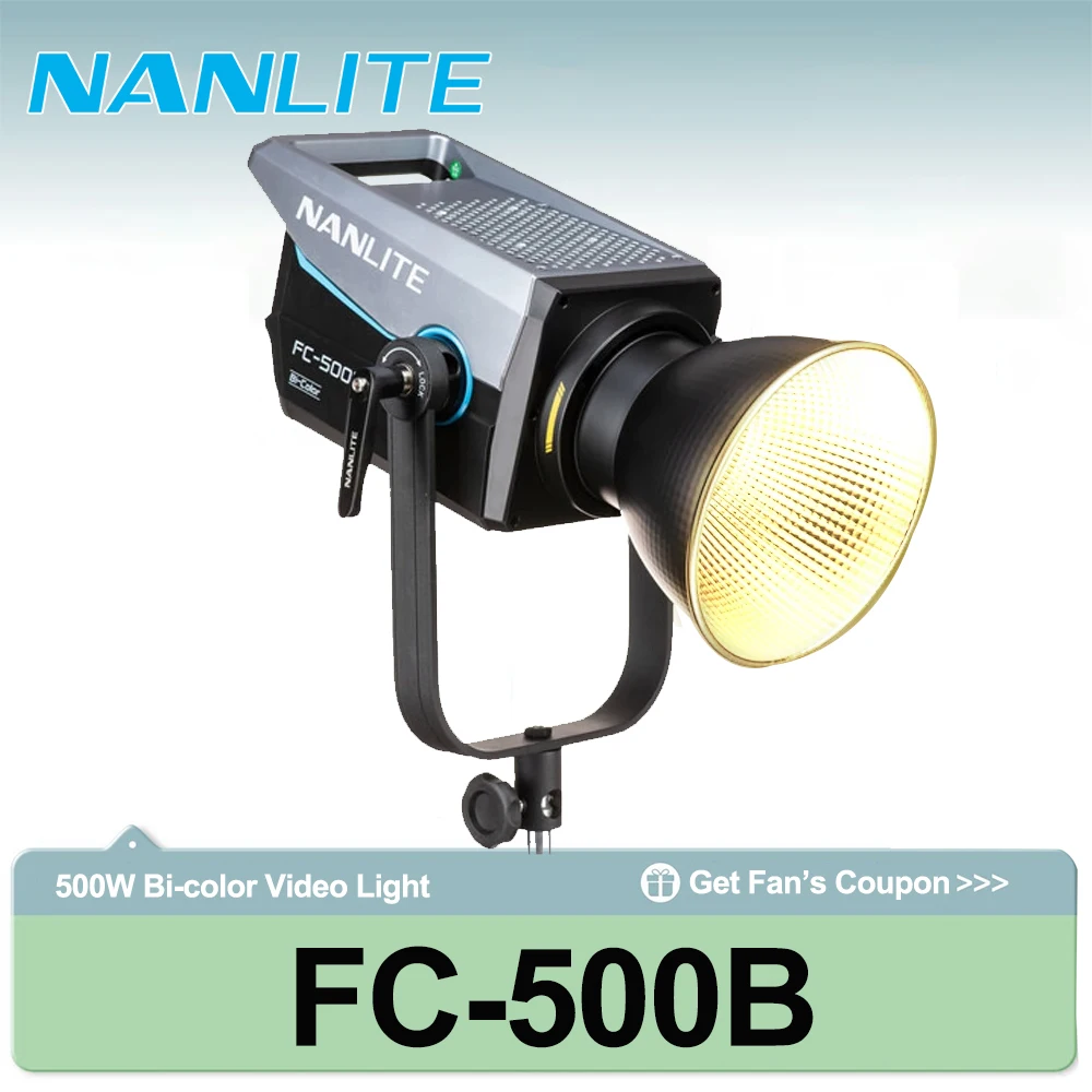 Nanlite FC-500B Bi-Color LED Spotlight 520W 2700K-6500K High power Photography Light Fill Light APP DMX/RDM Remote Control
Nanlite FC-500B Bi-Color LED Spotlight 520W 2700K-6500K High power Photography Light Fill Light APP DMX/RDM Remote Control