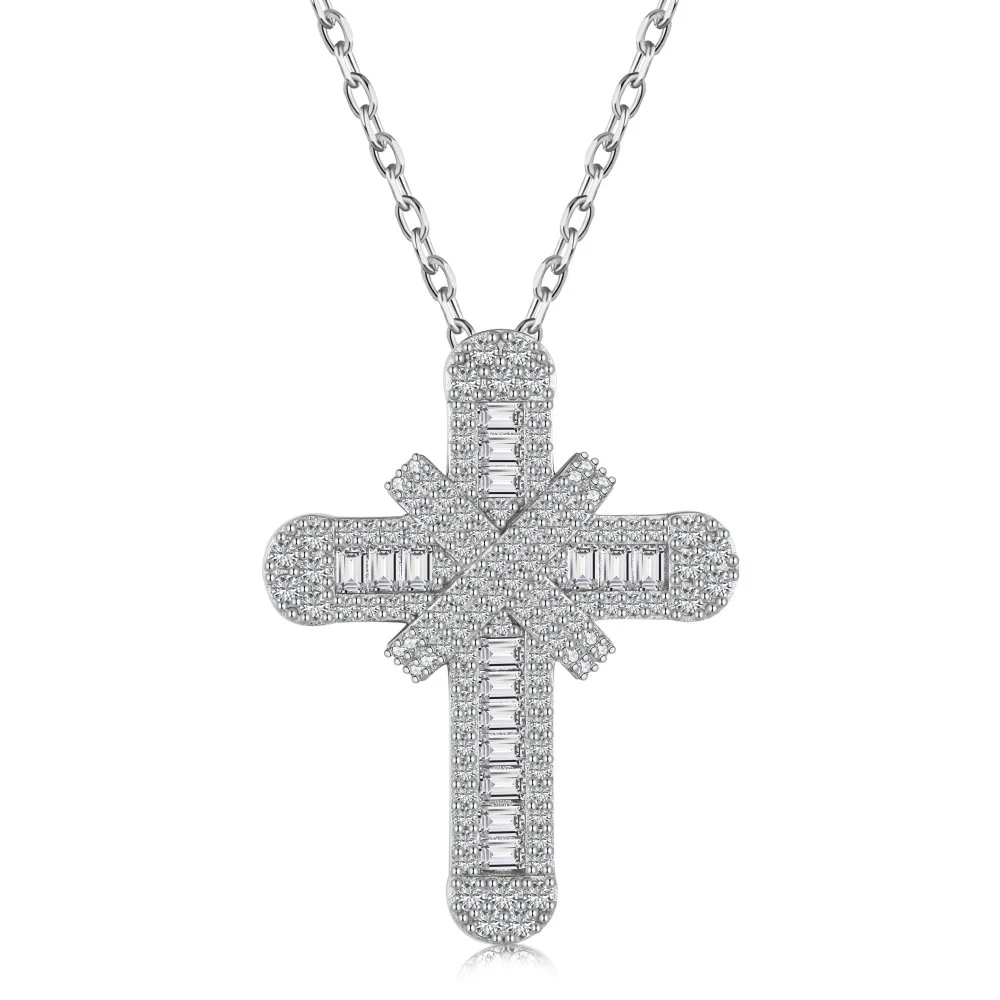 S925 Sterling Silver European and American Necklace Full Diamond Silver Jewelry Fashion Trend Hip Hop Necklace
S925 Sterling Silver European and American Necklace Full Diamond Silver Jewelry Fashion Trend Hip Hop Necklace