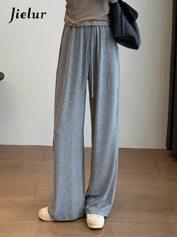 Jielur High Waist Loose Straight Female Wide Leg Pants Chic Pockets Lace-up Casual Fashion Office Lady Pure Color Women Pants
Jielur High Waist Loose Straight Female Wide Leg Pants Chic Pockets Lace-up Casual Fashion Office Lady Pure Color Women Pants