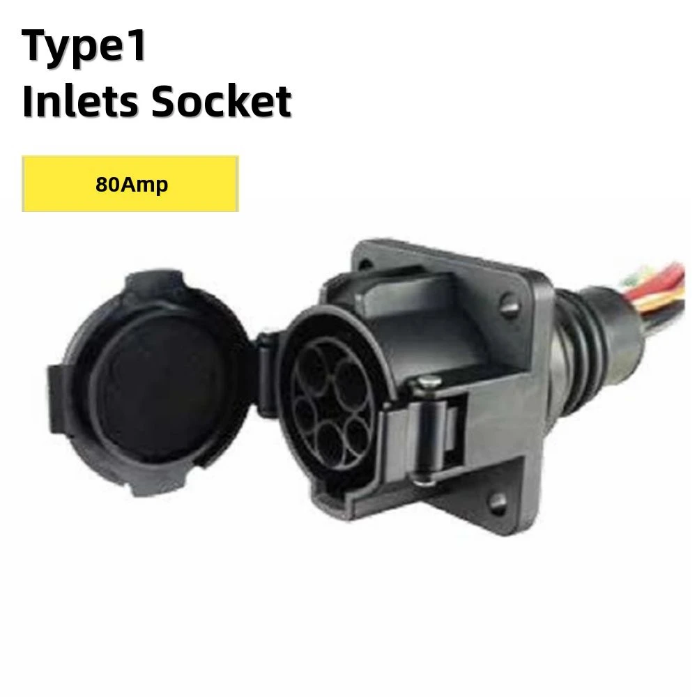 80Amp SAE J1772 Type 1 EV Charging Inlets EVSE Socket For Electric Car Charger for PHEV Vehicle with Type1 Socket 1M Cable
80Amp SAE J1772 Type 1 EV Charging Inlets EVSE Socket For Electric Car Charger for PHEV Vehicle with Type1 Socket 1M Cable