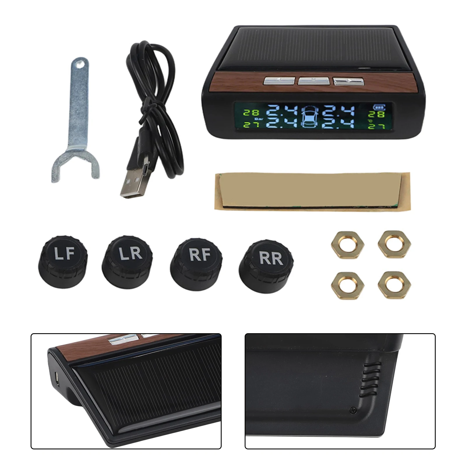 Advanced Solar Wireless TPMS with LCD Display and 4 Sensors for Precise Tire Pressure and Temperature Monitoring
Advanced Solar Wireless TPMS with LCD Display and 4 Sensors for Precise Tire Pressure and Temperature Monitoring