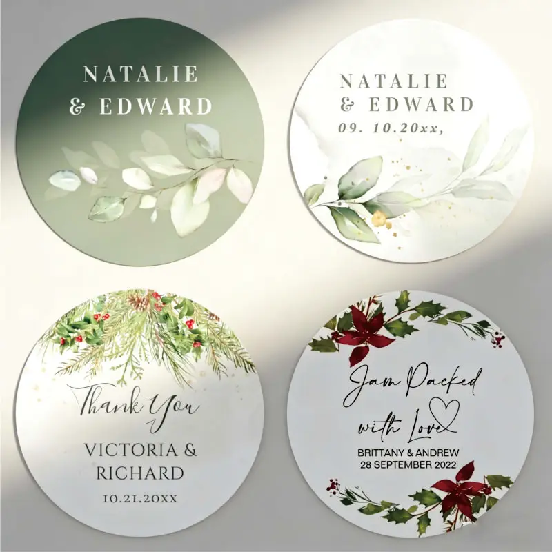 Personalized round label stickers, customized wedding stickers, suitable for weddings, gift bags, and more
Personalized round label stickers, customized wedding stickers, suitable for weddings, gift bags, and more