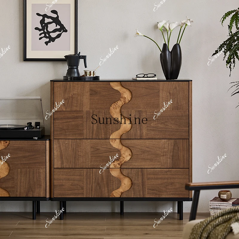 Living room, bedroom, sofa side cabinet, French walnut retro wine cabinet, storage cabinet FT
Living room, bedroom, sofa side cabinet, French walnut retro wine cabinet, storage cabinet FT