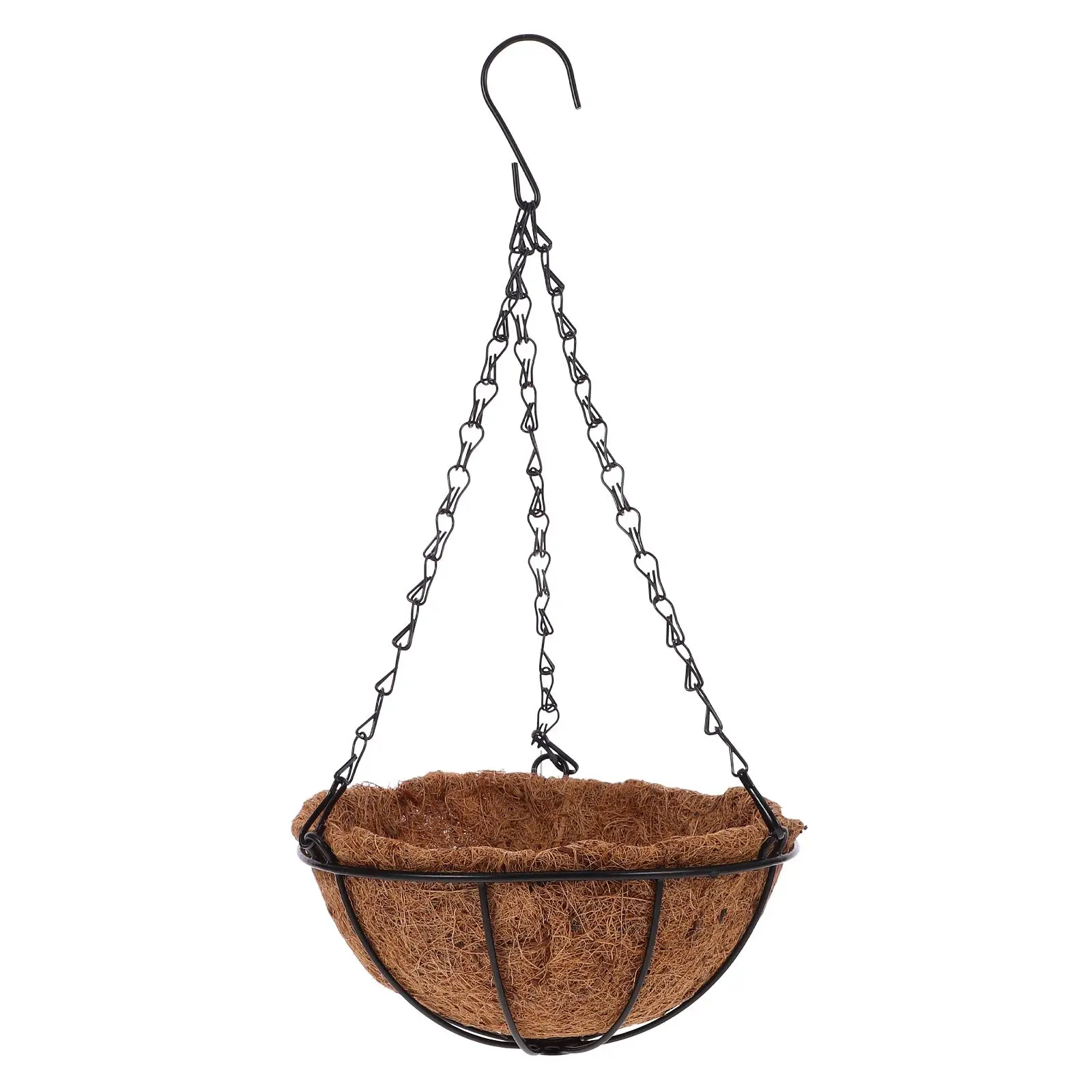 Coconut Fiber Hanging Basket 8 Inch Durable Metal Planter Waterproof Lining Balcony Decorative Succulents Plant Holder
Coconut Fiber Hanging Basket 8 Inch Durable Metal Planter Waterproof Lining Balcony Decorative Succulents Plant Holder
