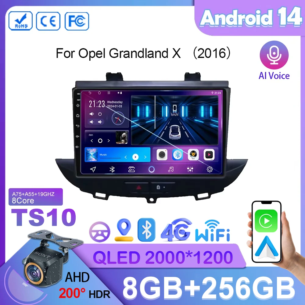 Автомобильный Android 14 для Opel Grandland X 2016, автомобильная фотомагнитола, Wi-Fi, радио, стерео, мультимедийный плеер, GPS-навигация, высокая производительность, HDR QLED
Автомобильный Android 14 для Opel Grandland X 2016, автомобильная фотомагнитола, Wi-Fi, радио, стерео, мультимедийный плеер, GPS-навигация, высокая производительность, HDR QLED