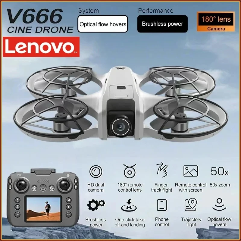 Lenovo MINI V666 Drone 4K Professional WIFI 5G Drone Obstacle Avoidance Brushless Altitude Headless Mode RC Quadcopter Toys
Lenovo MINI V666 Drone 4K Professional WIFI 5G Drone Obstacle Avoidance Brushless Altitude Headless Mode RC Quadcopter Toys