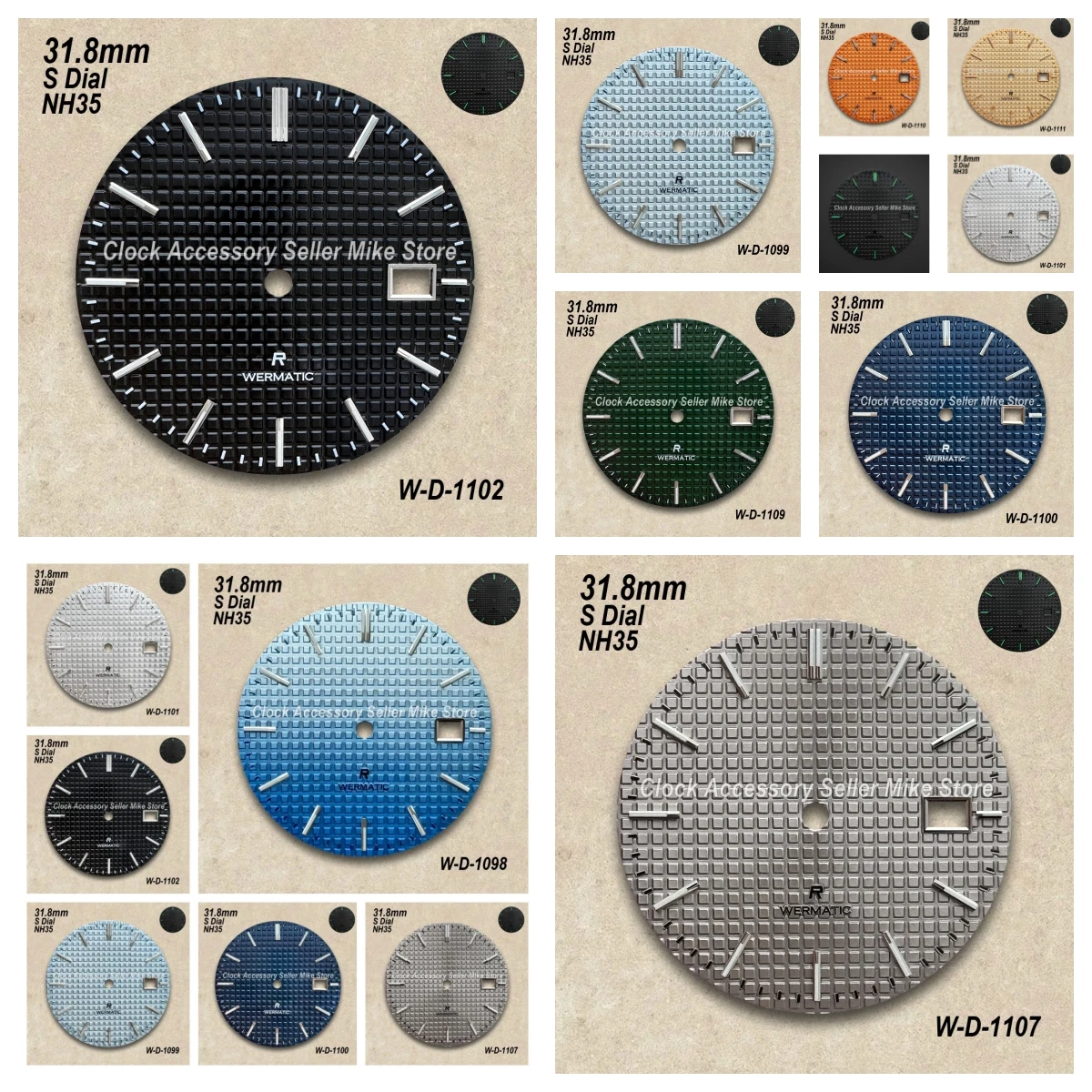 31.8mm S Logo Dial Suitable For NH35 Japanese Automatic Movement Green Luminous New Style Oak Watch Modification Accessories 
31.8mm S Logo Dial Suitable For NH35 Japanese Automatic Movement Green Luminous New Style Oak Watch Modification Accessories