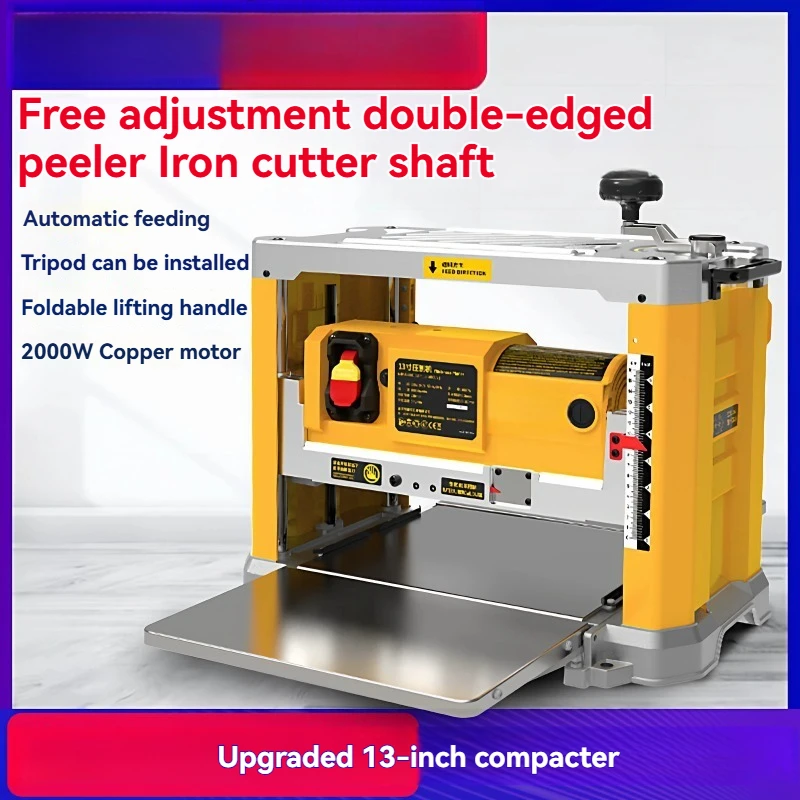 13-inch Double-edged Planer Desktop Multi-functional Woodworking Electric Planer Single-sided Planer for Home Use
13-inch Double-edged Planer Desktop Multi-functional Woodworking Electric Planer Single-sided Planer for Home Use
