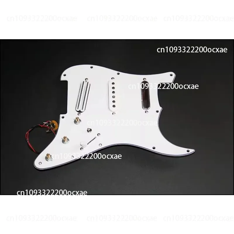 A complete assembly of the circuit for the pickup guard plate of a hybrid electric guitar
A complete assembly of the circuit for the pickup guard plate of a hybrid electric guitar