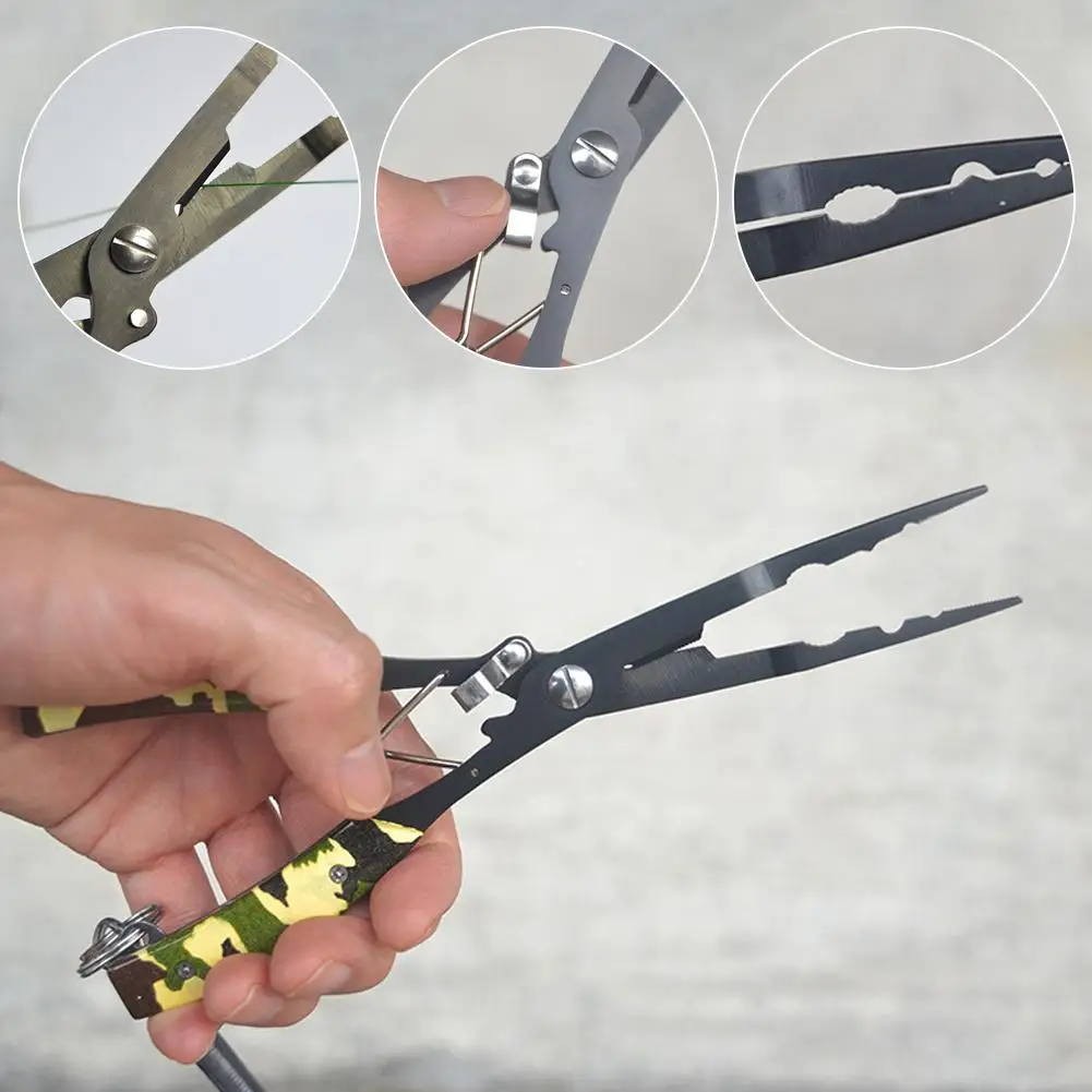 Premium Portable Fishing Pliers Set Steel Multifunctional Line Scissors & Hook Remover For Outdoor Camping F5r1
Premium Portable Fishing Pliers Set Steel Multifunctional Line Scissors & Hook Remover For Outdoor Camping F5r1