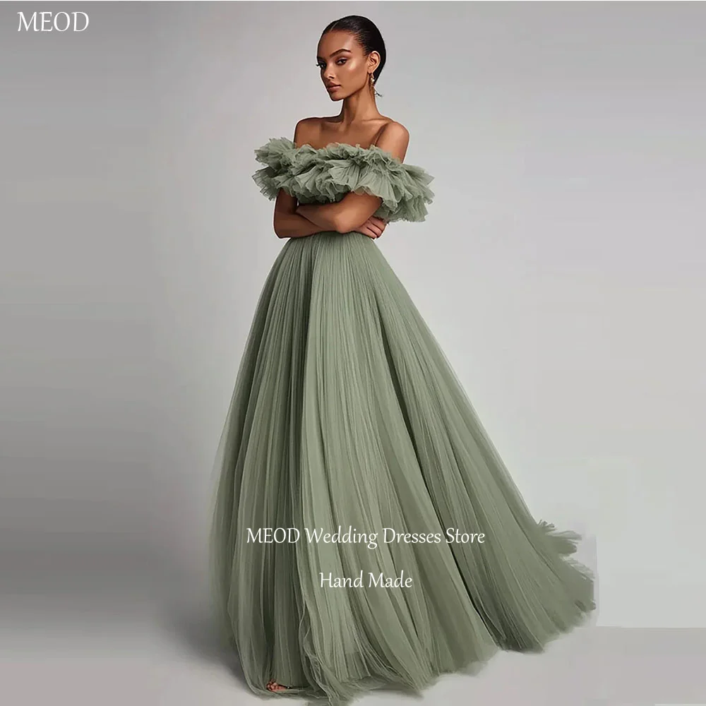 MEOD Sage Green Tulle Evening Dresses A Line Strapless Formal Prom Gown Off The Shoulder Floor Length Robes De Soirée Customized
MEOD Sage Green Tulle Evening Dresses A Line Strapless Formal Prom Gown Off The Shoulder Floor Length Robes De Soirée Customized
