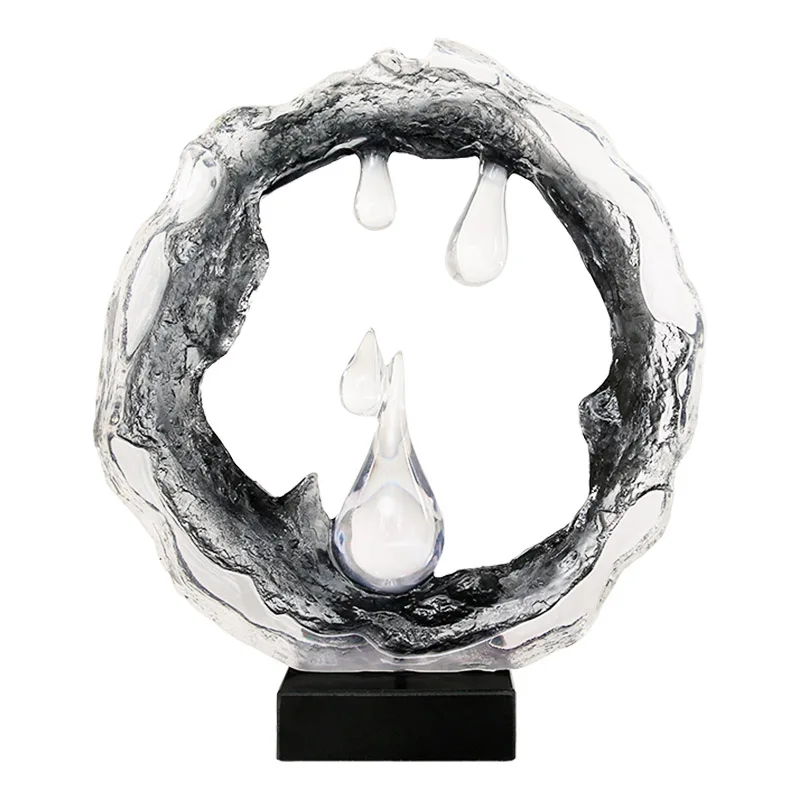 Home Decoration Resin Crafts Handmade Resin Transparent Round Transparent Grey Resin Sculpture
Home Decoration Resin Crafts Handmade Resin Transparent Round Transparent Grey Resin Sculpture