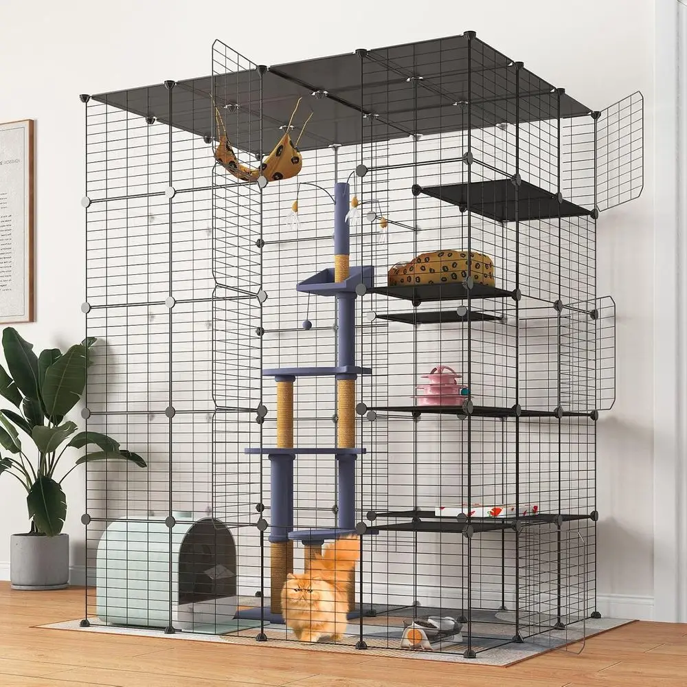 Уличный домик-вольер для кошек с очень большой входной дверью, 55 дюймов x 41 дюймов x 69 дюймов, балконный игровой манеж для кошек с платформами, сборный вольер
Уличный домик-вольер для кошек с очень большой входной дверью, 55 дюймов x 41 дюймов x 69 дюймов, балконный игровой манеж для кошек с платформами, сборный вольер