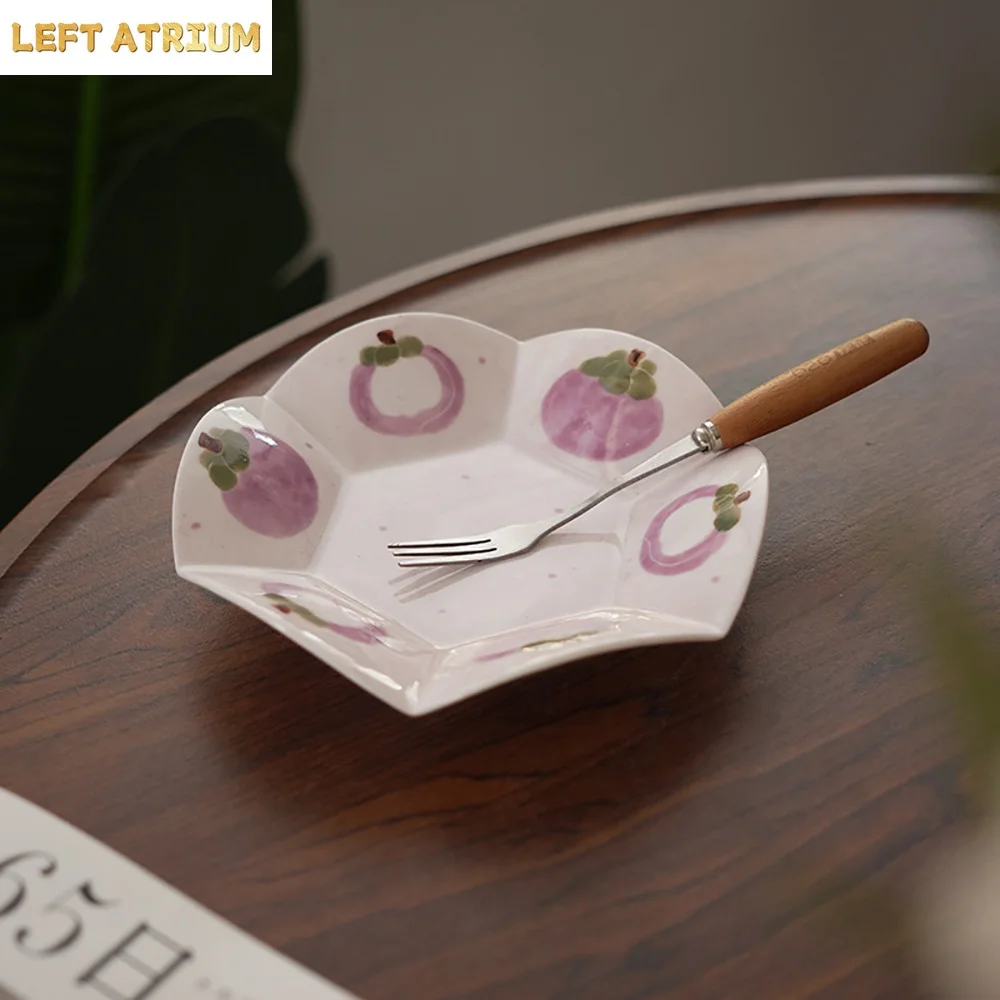 Creative Hand Painted Ceramic Plate Floral Edge High Grade Porcelain Homehold Dinnerware Afternoon Tea Dessert Cake Plates
Creative Hand Painted Ceramic Plate Floral Edge High Grade Porcelain Homehold Dinnerware Afternoon Tea Dessert Cake Plates