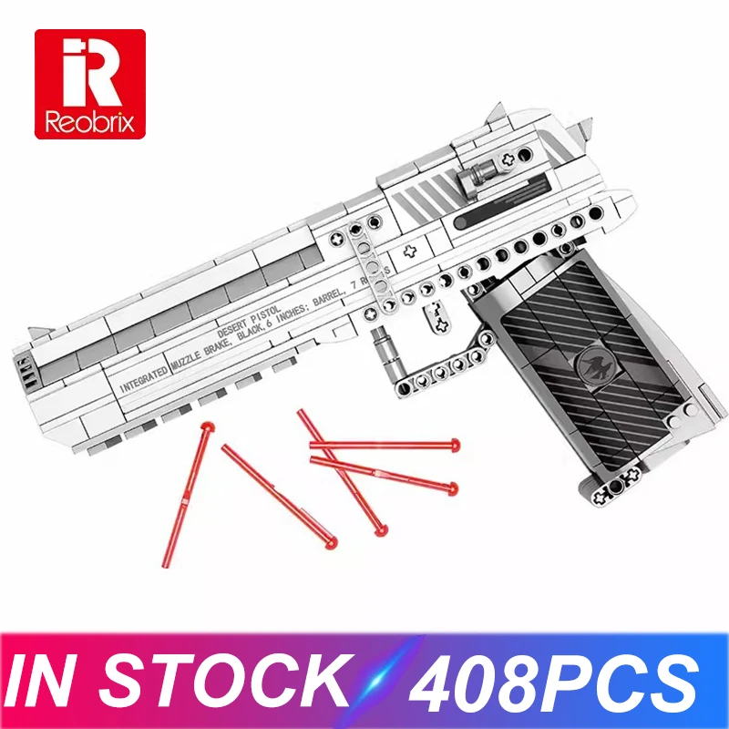 Reobrix 77001 техническая модель пистолета с орлом пустыни, излучающее оружие, строительные блоки, кирпичи, головоломки, игрушки, подарки на день рождения для детей
Reobrix 77001 техническая модель пистолета с орлом пустыни, излучающее оружие, строительные блоки, кирпичи, головоломки, игрушки, подарки на день рождения для детей