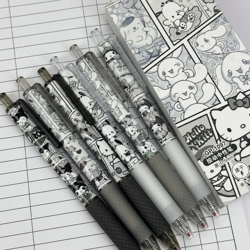 48 шт./лот Sanrio Kuromi Melody Cinnamoroll Kitty гелевая ручка милый PomPomPurin 0,5 мм черный чернильный пресс ручки для подписи школьные принадлежности
48 шт./лот Sanrio Kuromi Melody Cinnamoroll Kitty гелевая ручка милый PomPomPurin 0,5 мм черный чернильный пресс ручки для подписи школьные принадлежности