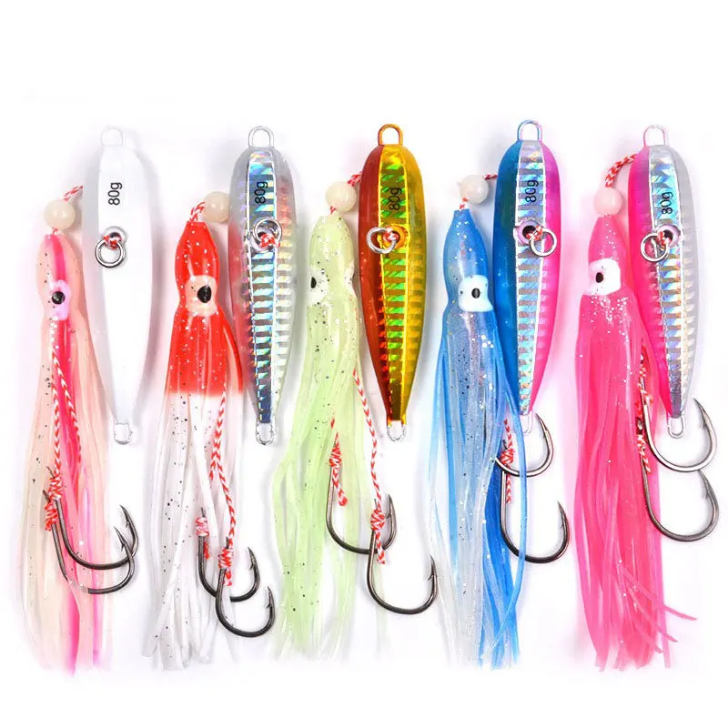 Inchiku Slow Jig Bottom Ship Luminous Fishing Lures Metal and Octopus Skirt Squid Bait Assist Hook 100g 120g 150g 200g
Inchiku Slow Jig Bottom Ship Luminous Fishing Lures Metal and Octopus Skirt Squid Bait Assist Hook 100g 120g 150g 200g