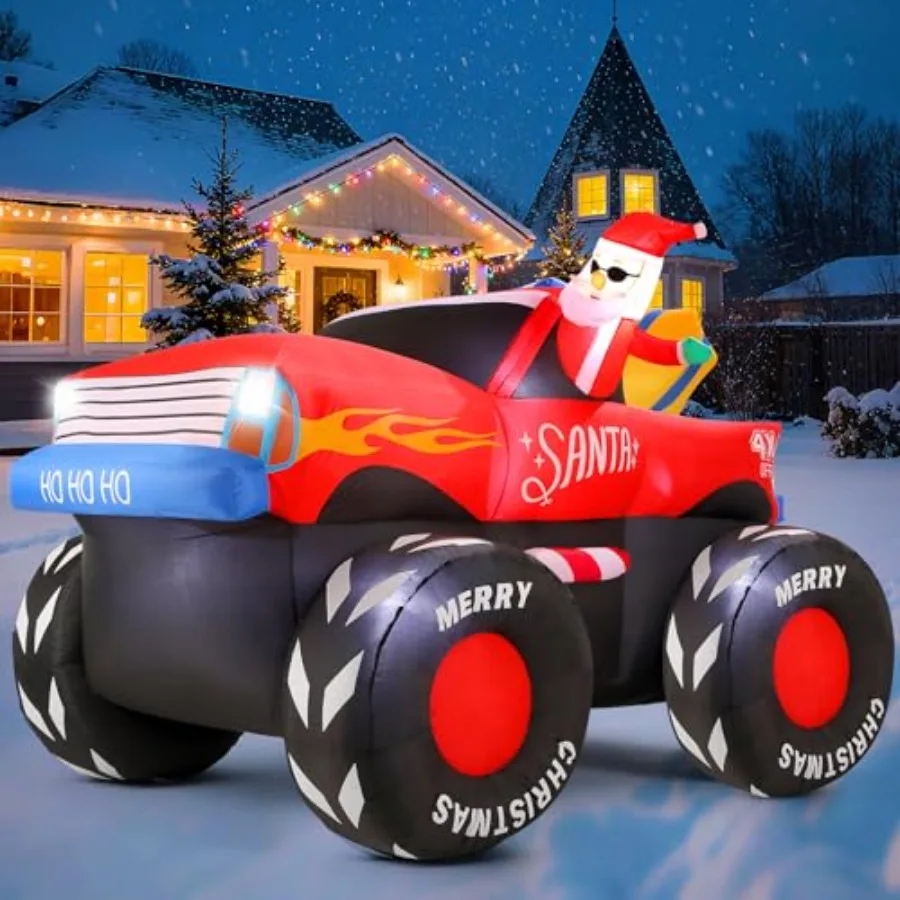 7 FT Long Santa in Monster Truck Christmas Inflatables Outdoor Decorations, Christmas Blow Up Santa Claus Yard Decorations for
7 FT Long Santa in Monster Truck Christmas Inflatables Outdoor Decorations, Christmas Blow Up Santa Claus Yard Decorations for