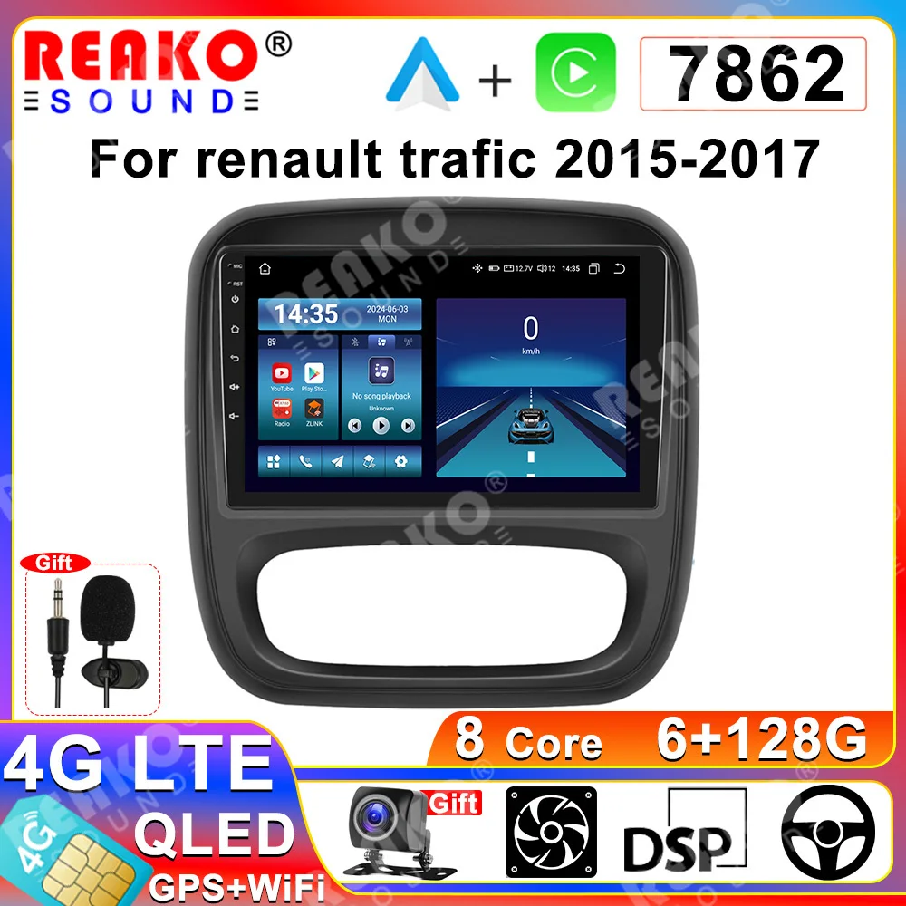 Автомобильный мультимедийный плеер реакosound Android13 для Renault Trafic 3 2015-2017, радио, навигация GPS, 4G, стерео, беспроводной Carplay
Автомобильный мультимедийный плеер реакosound Android13 для Renault Trafic 3 2015-2017, радио, навигация GPS, 4G, стерео, беспроводной Carplay