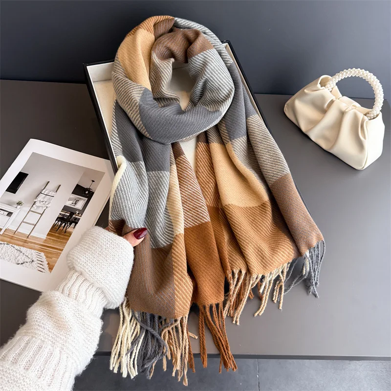 2026 Fashion Thick Scarf Cashmere Plaid Fringe Cold Weather Scarves Soft Shawl Wrap Neck Warmer for Ladies Casual Daily Wear
2026 Fashion Thick Scarf Cashmere Plaid Fringe Cold Weather Scarves Soft Shawl Wrap Neck Warmer for Ladies Casual Daily Wear