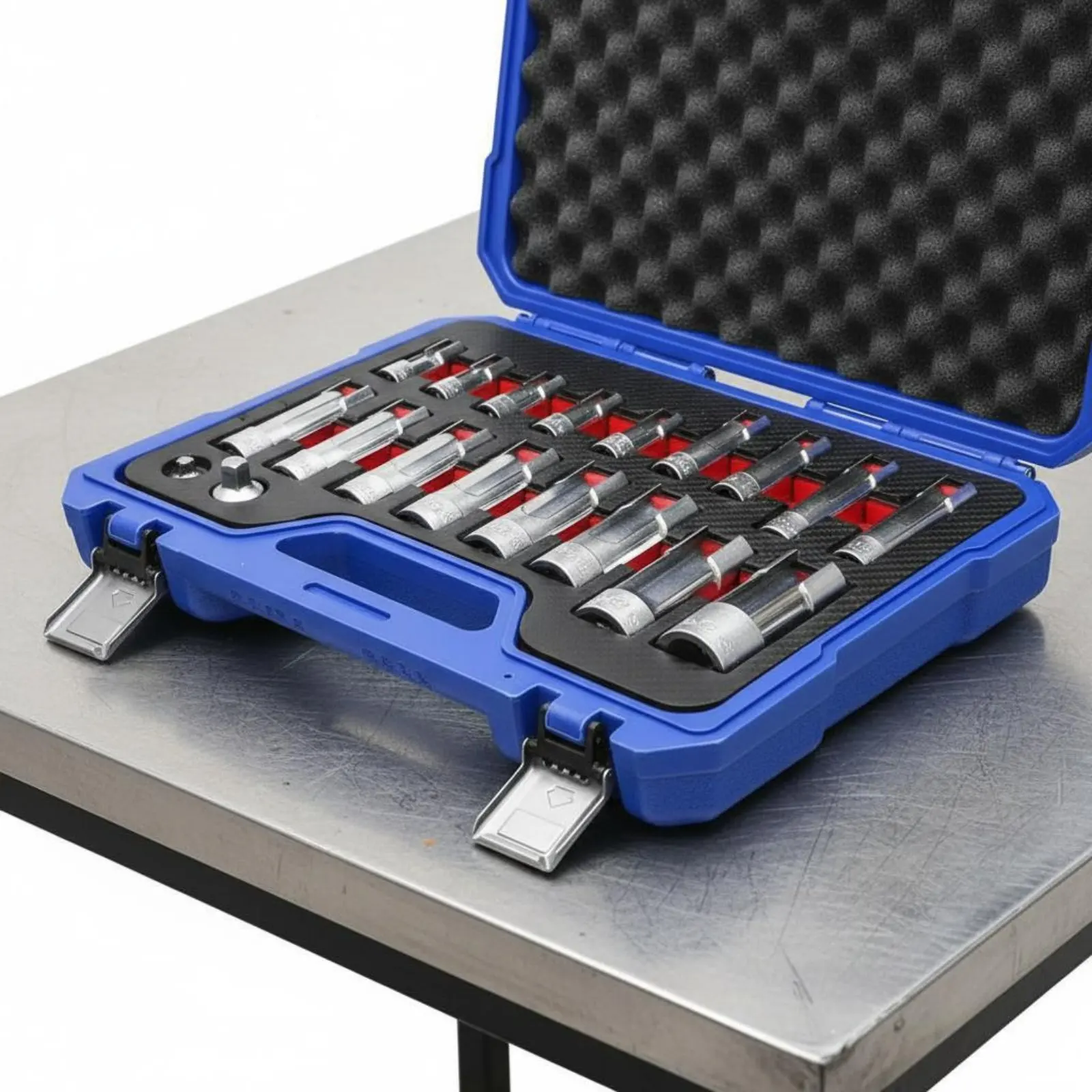 19 Pieces Fuel Injector Wrench Set CR-V Steel Air Sensor Wrench Set Automotive Tool 6 Point Opening Slotted Design
19 Pieces Fuel Injector Wrench Set CR-V Steel Air Sensor Wrench Set Automotive Tool 6 Point Opening Slotted Design
