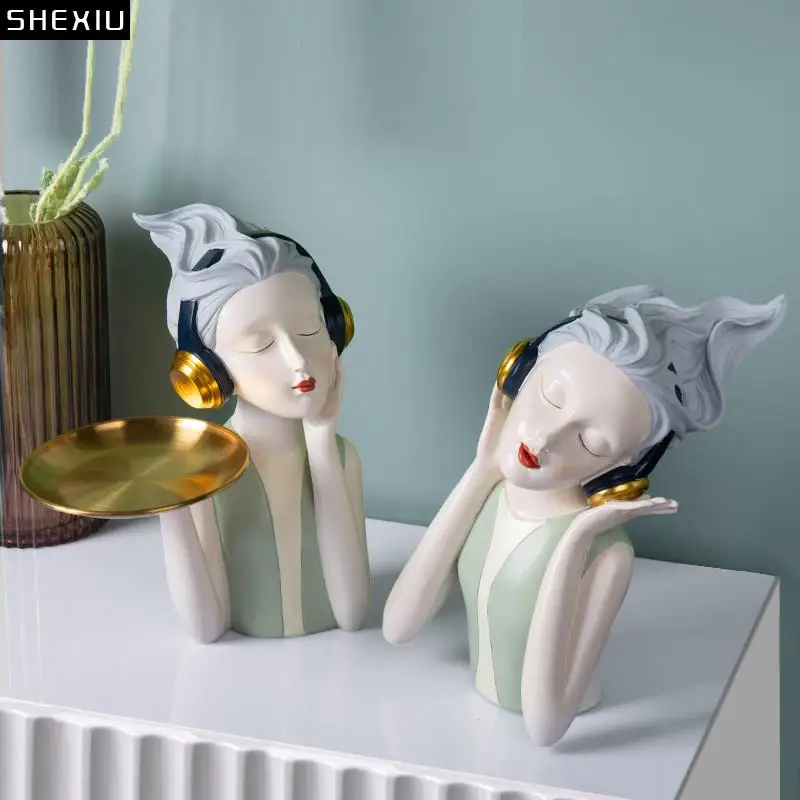 Creative Headphones Music Girl Resin Sculpture Crafts TV Cabinet Desktop Decoration Fun Figure Figurines Modern Home Decoration
Creative Headphones Music Girl Resin Sculpture Crafts TV Cabinet Desktop Decoration Fun Figure Figurines Modern Home Decoration