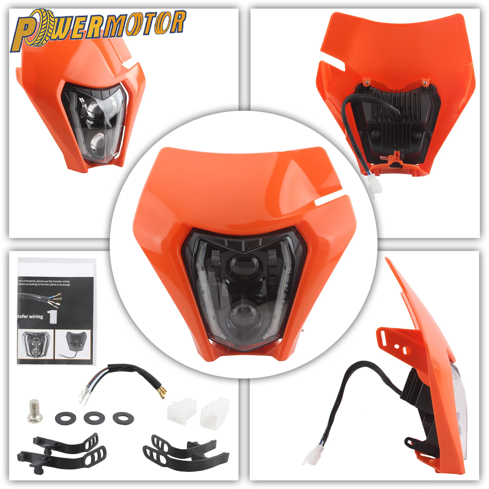 Motorcycle Headlight For KTM EXC XCW XCF 125 250 300 350 450 530 Supermoto Headlamp High Low Beam & DRL Motocross Modified Parts
Motorcycle Headlight For KTM EXC XCW XCF 125 250 300 350 450 530 Supermoto Headlamp High Low Beam & DRL Motocross Modified Parts