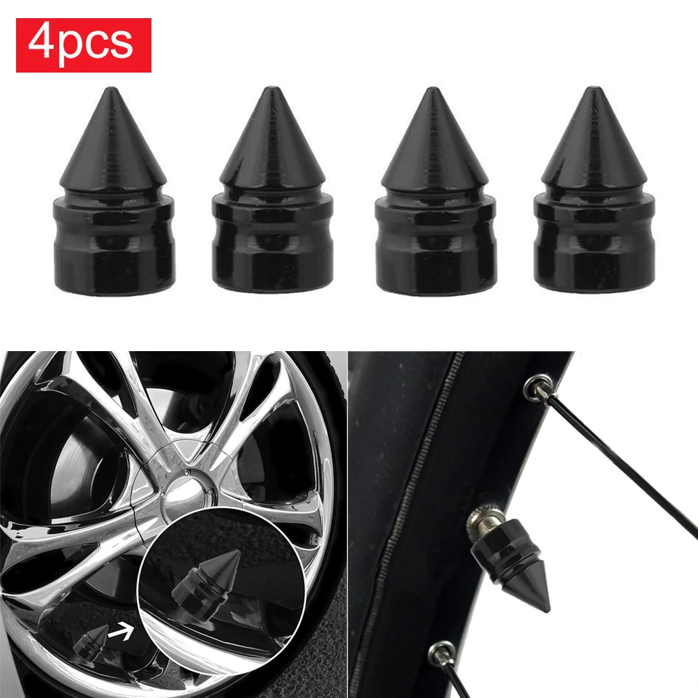 4pcs Black Aluminum Caps Spike Cone Car Tire Rim Valve Wheel Air Port Dust Cover Stem Caps Universal Car Styling Accessories
4pcs Black Aluminum Caps Spike Cone Car Tire Rim Valve Wheel Air Port Dust Cover Stem Caps Universal Car Styling Accessories