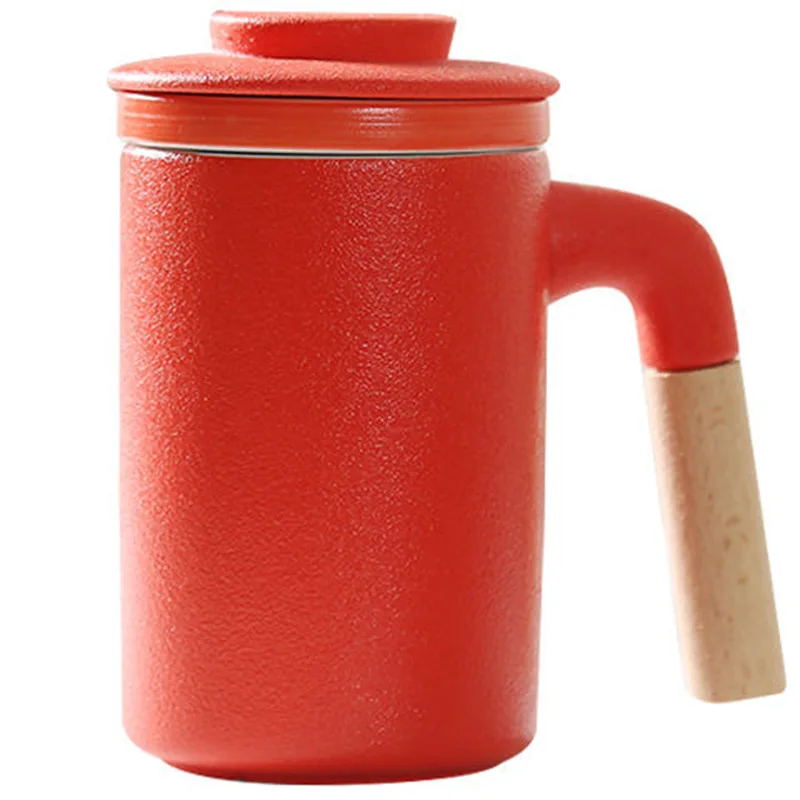 Office Water Cup Ceramic Tea Cup Portable Tea Separation Lid Filter Mug Business
Office Water Cup Ceramic Tea Cup Portable Tea Separation Lid Filter Mug Business