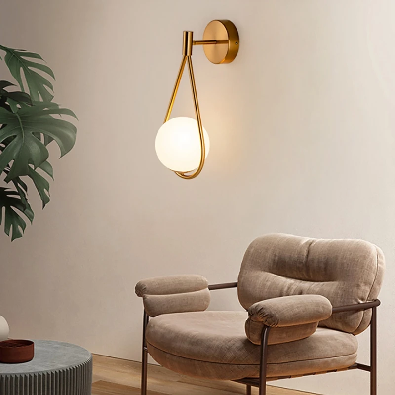 Fashion Modern Lighting Bathroom Indoor Round Light Fixture Living Room Metal Wall Lamp Bedside Glass Wall Lamp
Fashion Modern Lighting Bathroom Indoor Round Light Fixture Living Room Metal Wall Lamp Bedside Glass Wall Lamp