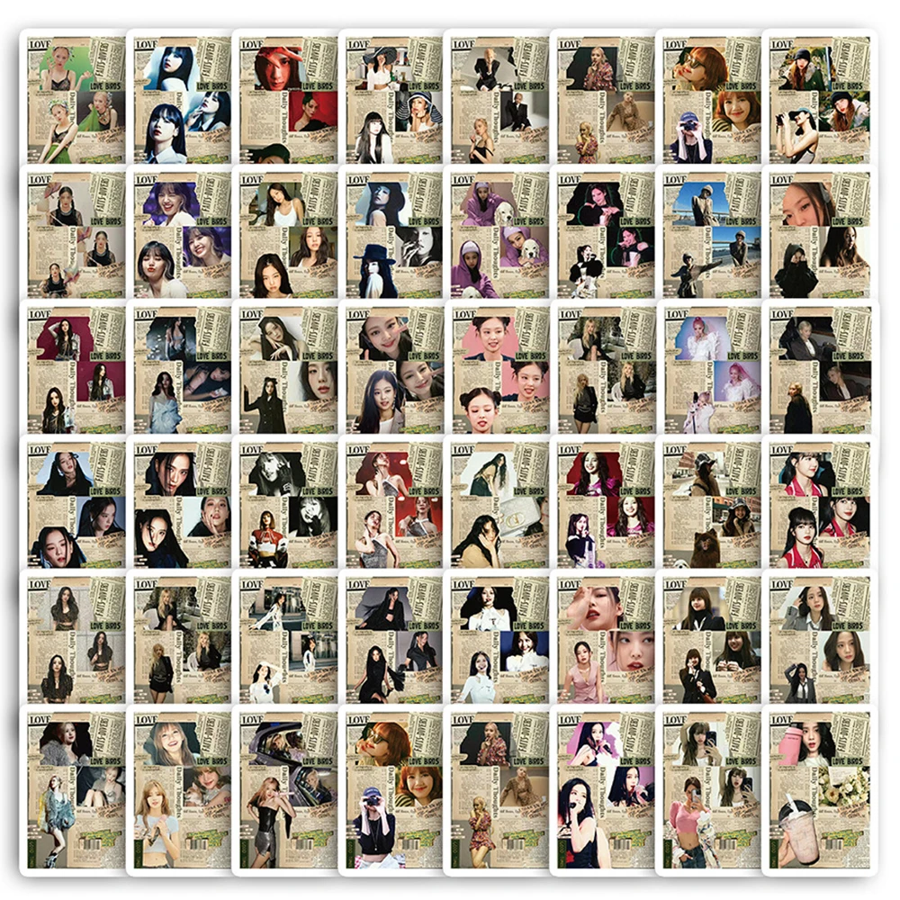 10/30/50/100pcs Kpop Korean Girl Group black-ppink Stickers Retro Newspaper Background Style Decals Phone Diary Guitar Sticker
10/30/50/100pcs Kpop Korean Girl Group black-ppink Stickers Retro Newspaper Background Style Decals Phone Diary Guitar Sticker