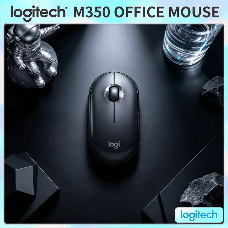 Logitech M350 Ergonomic Quiet Mouse - Comfort Grip, 1000 DPI, 18-Month Battery, Bluetooth Low Energy, Home Work Use