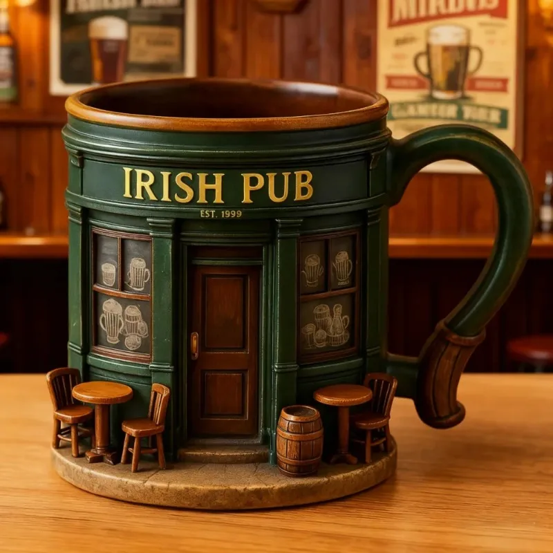 Irish Pub Style 3D Resin Mug Ornament - Liner-equipped Decor for Bar & Home Display
Irish Pub Style 3D Resin Mug Ornament - Liner-equipped Decor for Bar & Home Display