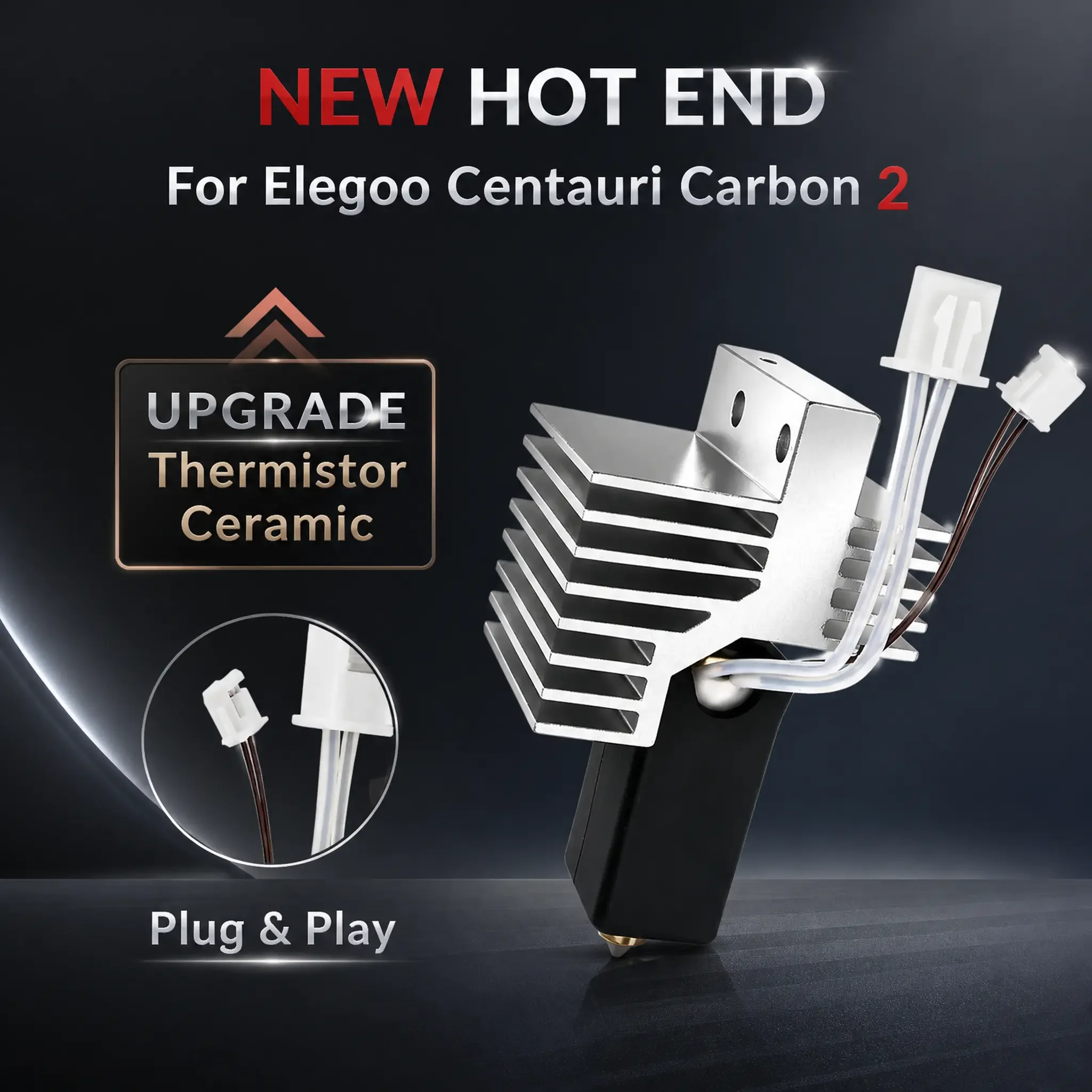 For Centauri carbon 2 3d printer Hotend For centauri carbon 2 upgrade Hot end Kit Hardened Steel Nozzle Ceramic Heater For CC2
For Centauri carbon 2 3d printer Hotend For centauri carbon 2 upgrade Hot end Kit Hardened Steel Nozzle Ceramic Heater For CC2