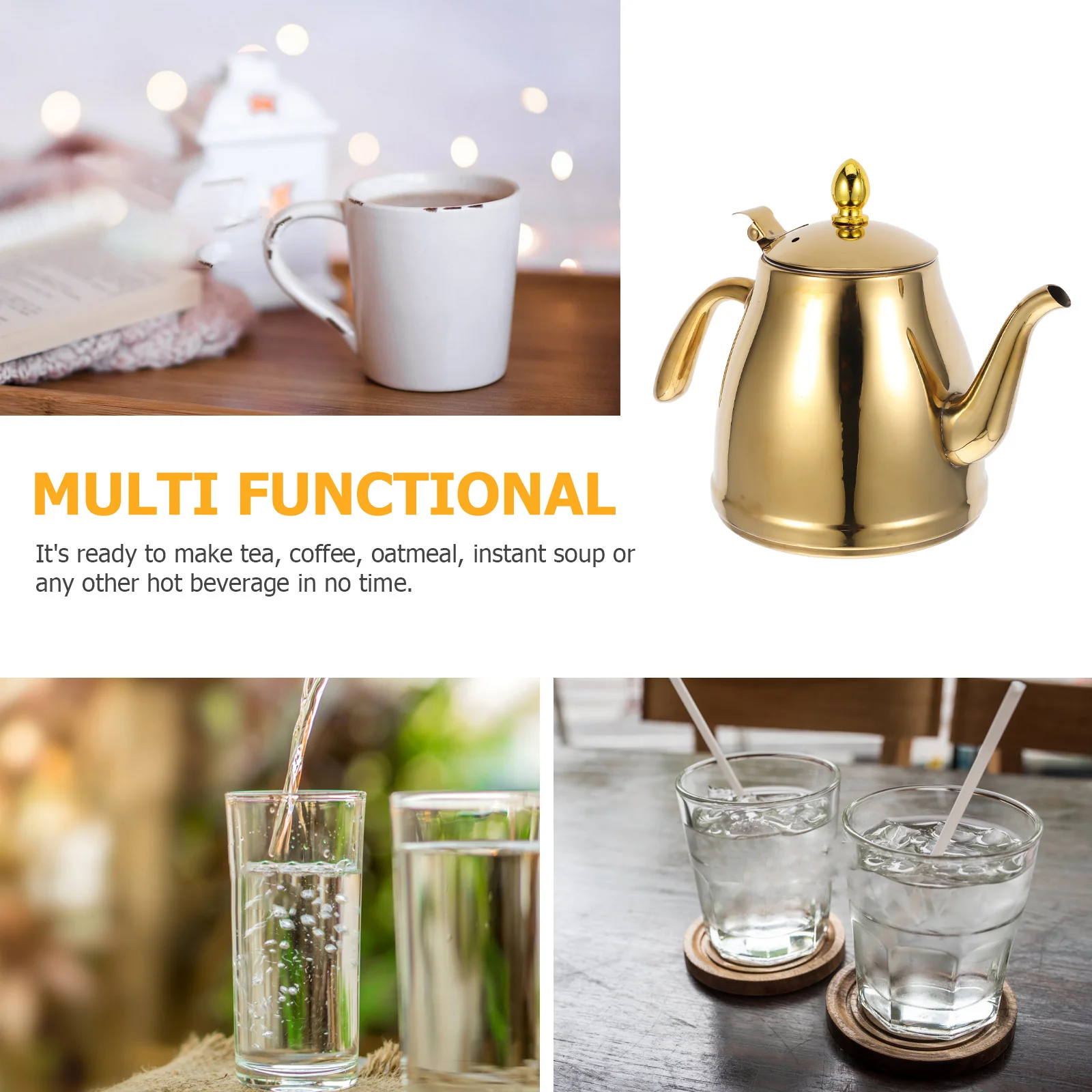 Long Spout Teakettle Premium Stainless Steel Heating Water Kettle For Home Use Gas Stove Induction Cooker
Long Spout Teakettle Premium Stainless Steel Heating Water Kettle For Home Use Gas Stove Induction Cooker