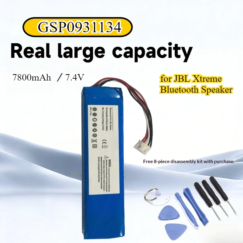 New GSP0931134 Battery for JBL Xtreme Bluetooth Speaker - 7.4V 7800mAh Li-Polymer Replacement
New GSP0931134 Battery for JBL Xtreme Bluetooth Speaker - 7.4V 7800mAh Li-Polymer Replacement