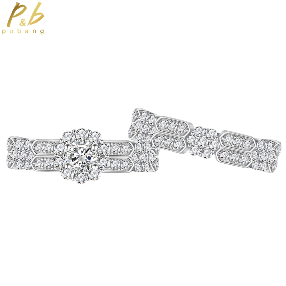 PuBang Fine Jewelry Solid 925 Sterling Silver Created Moissanite Diamond Band Rings Set for Women Anniversary Gift Free Shipping
PuBang Fine Jewelry Solid 925 Sterling Silver Created Moissanite Diamond Band Rings Set for Women Anniversary Gift Free Shipping