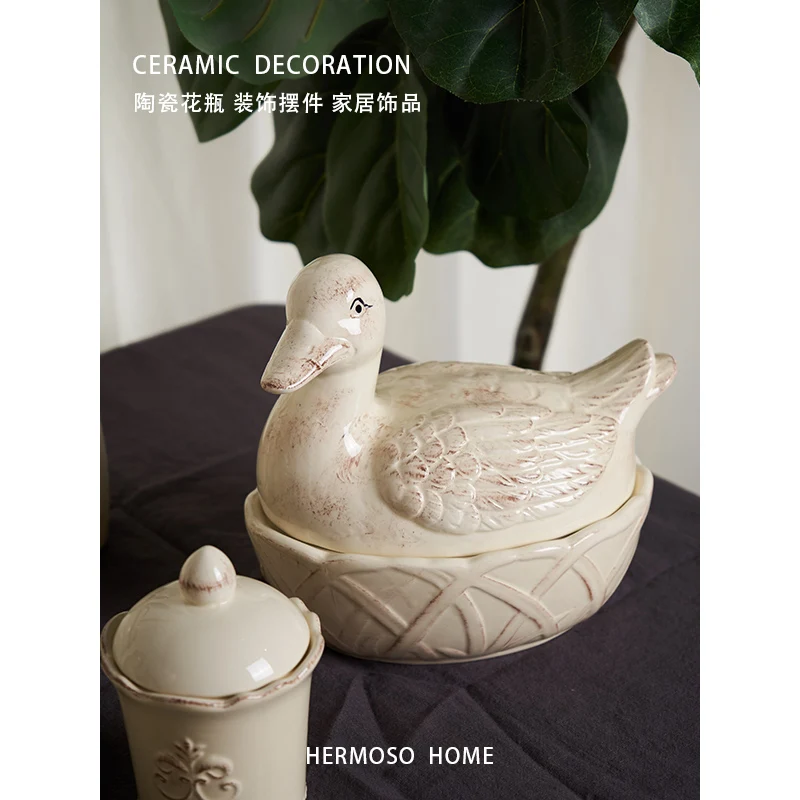 American retro ceramic storage tank storage ornament decorative tank kitchen finishing kettle
American retro ceramic storage tank storage ornament decorative tank kitchen finishing kettle