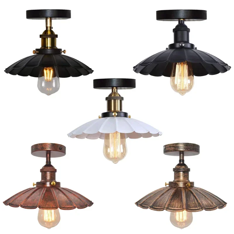 Vintage Iron Ceiling Light Flush Mount Lamp Shade Industrial Lights Lighting for Home Bedroom Kitchen Living Room Decor
Vintage Iron Ceiling Light Flush Mount Lamp Shade Industrial Lights Lighting for Home Bedroom Kitchen Living Room Decor