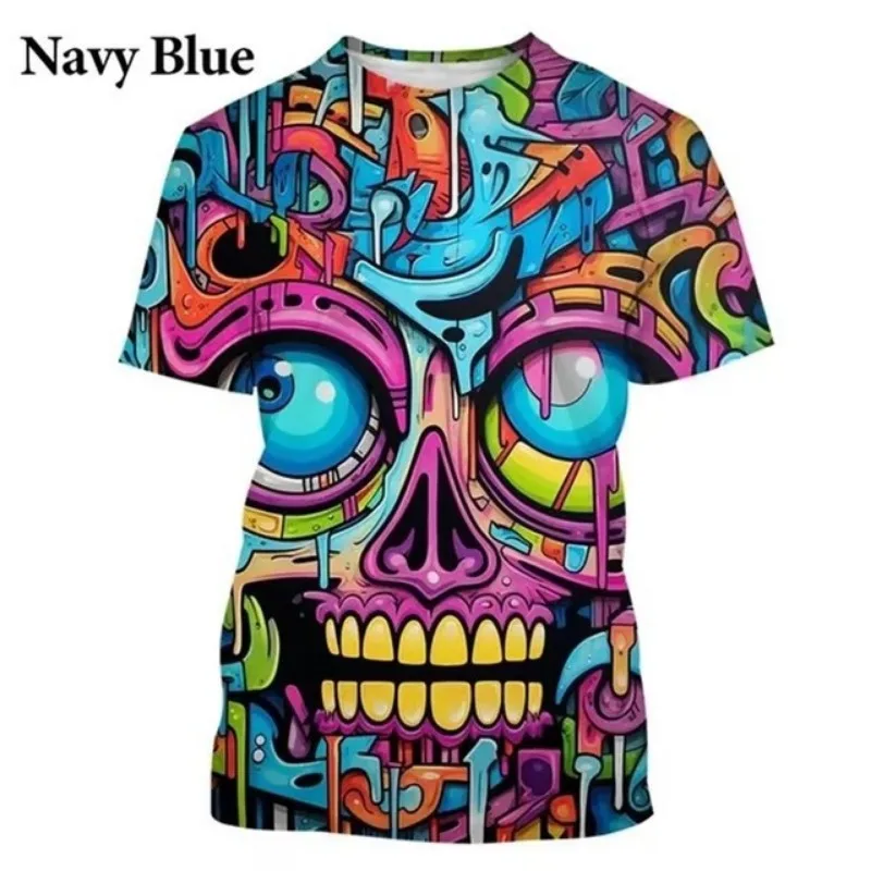2025 Trendy Street Funny Short Sleeve 3D Digital Printing Graffiti Skull Pattern Loose Casual Men's T-shirt for Men
2025 Trendy Street Funny Short Sleeve 3D Digital Printing Graffiti Skull Pattern Loose Casual Men's T-shirt for Men