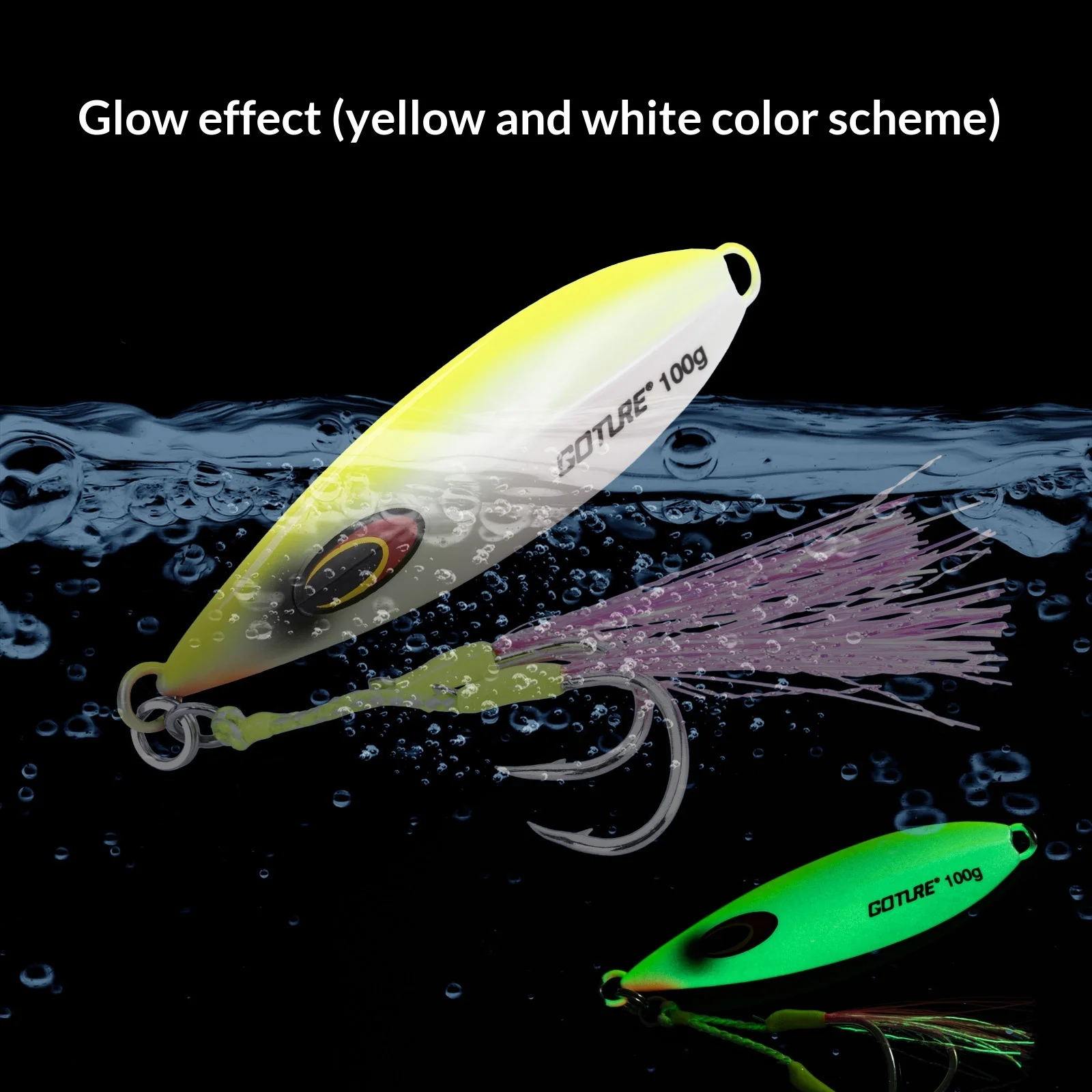 Goture Saltwater Fishing Jig Lure 40g To 200g Slow Jigging Metal Jig with Assist Hook Glow Lure for Tuna,Bass,Sea Fishing Tackle
Goture Saltwater Fishing Jig Lure 40g To 200g Slow Jigging Metal Jig with Assist Hook Glow Lure for Tuna,Bass,Sea Fishing Tackle