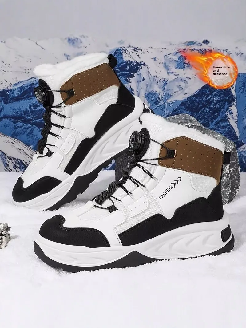 Men's Winter Snow Boots Fleece Lined Outdoor Anti Slip Cold Resistant Cotton Boots Leather And Fur Integrated Short Casual Boots
Men's Winter Snow Boots Fleece Lined Outdoor Anti Slip Cold Resistant Cotton Boots Leather And Fur Integrated Short Casual Boots