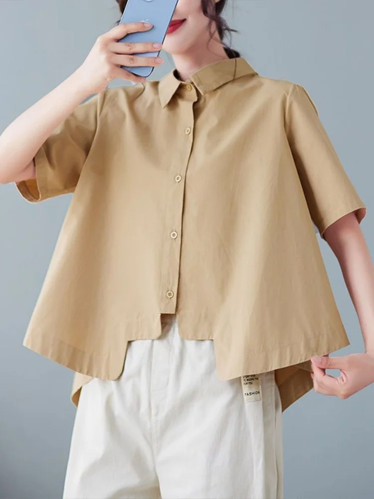 Slimming Pure Cotton ort Sve irt Women's Summer New Sle Casual Loose Fit Thin Material Korean Sle Commute irt
Slimming Pure Cotton ort Sve irt Women's Summer New Sle Casual Loose Fit Thin Material Korean Sle Commute irt