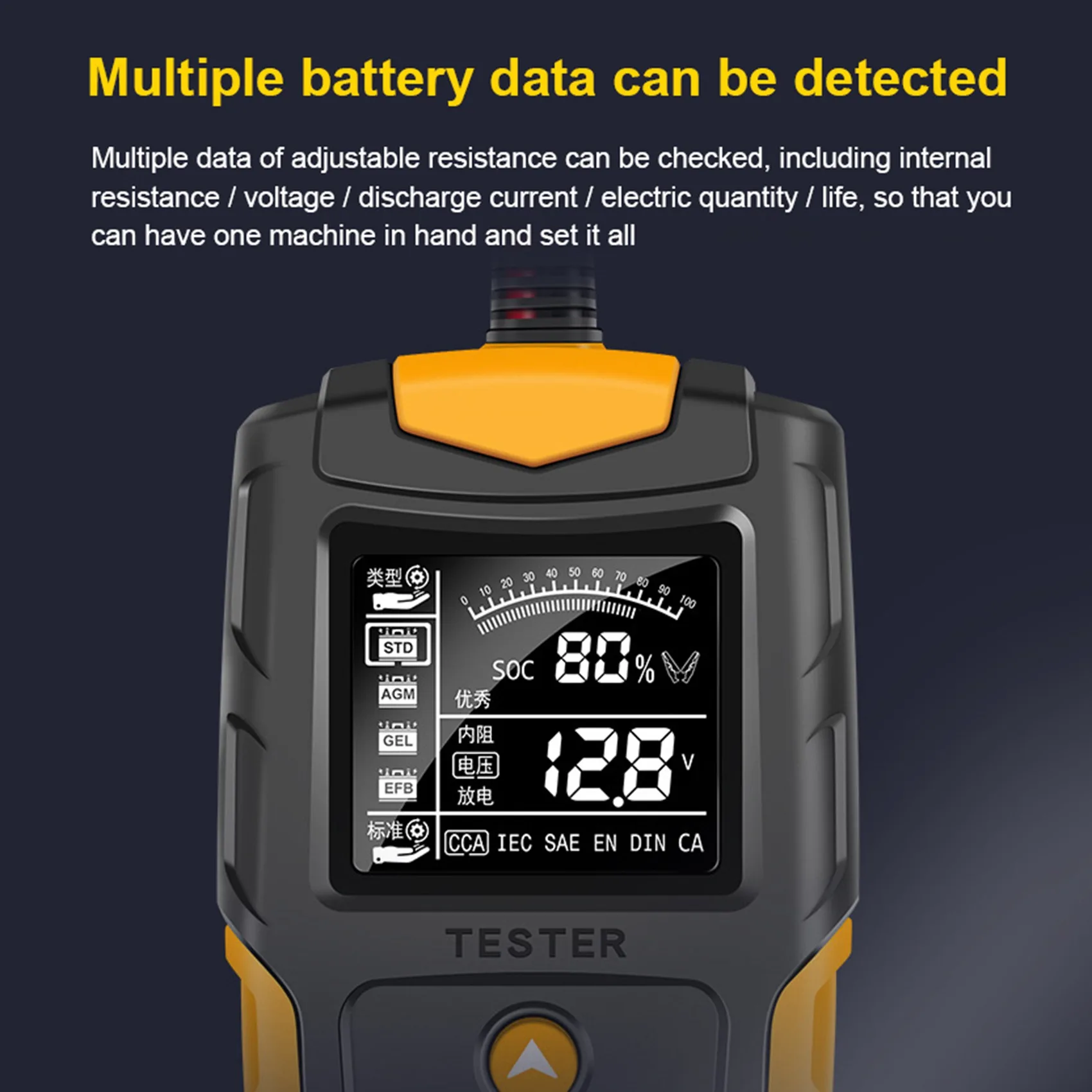 CQMF-12V/24V Car Battery Tester Digital Automotive Diagnostic Battery Tester Analyzer Vehicle Cranking Charging Scanner Tool
CQMF-12V/24V Car Battery Tester Digital Automotive Diagnostic Battery Tester Analyzer Vehicle Cranking Charging Scanner Tool