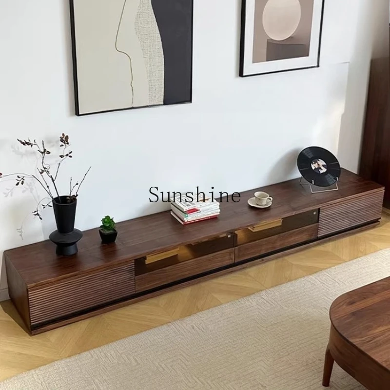North American black walnut TV cabinet modern simple living room floor cabinet
North American black walnut TV cabinet modern simple living room floor cabinet