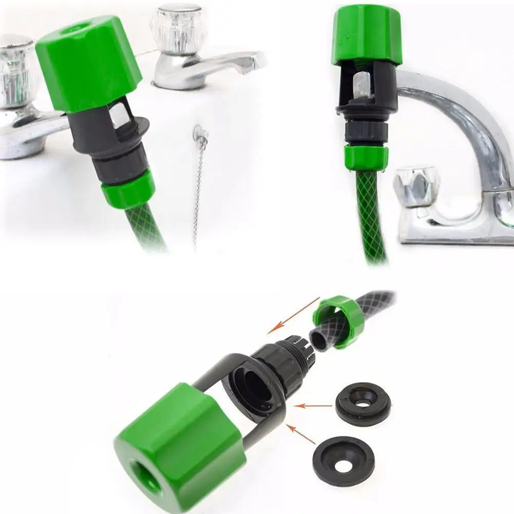 Kitchen Faucet Universal Connector Reusable Plastic Hose Pipe Adapter Quick Coupling For Garden Irrigation Basin Water Fittings
Kitchen Faucet Universal Connector Reusable Plastic Hose Pipe Adapter Quick Coupling For Garden Irrigation Basin Water Fittings